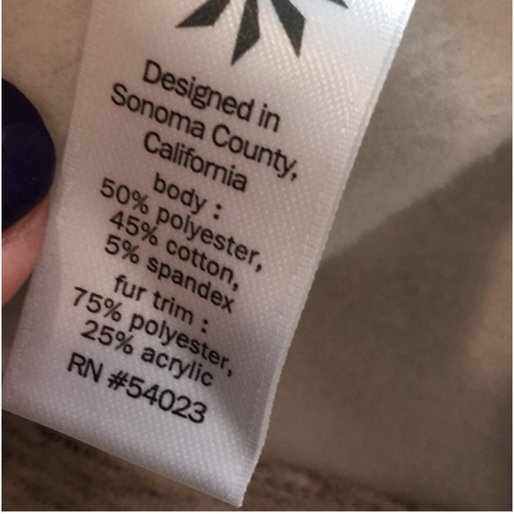 ATHLETA Apres Anything Open Front Cotton Sherpa Vest in Heathered Tan/Cream XS - Picture 7 of 7